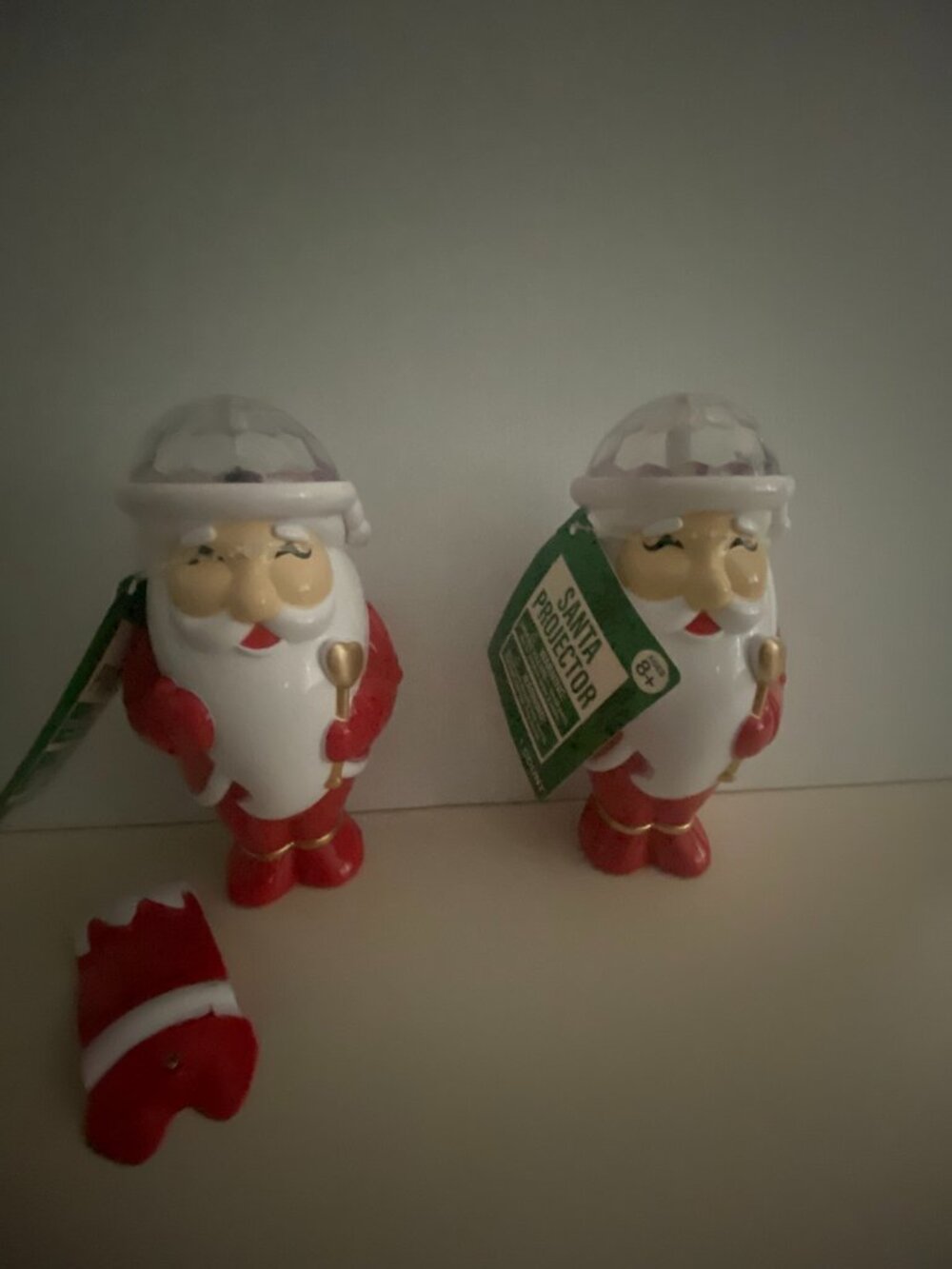 Festive Voice ~ Santa Claus Projector / Mirror Ball ~ Christmas Decor ~ Set of 2